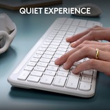 Logitech null set de bureau sans fil Blanc, Layout US-International (QWERTY)