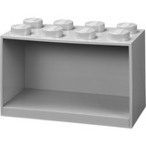 Room Copenhagen Étagère en briques LEGO, 8 plots Gris clair