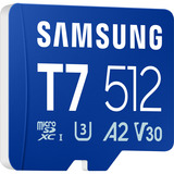 Samsung T7 microSDXC 512 GB, Carte mémoire Bleu
