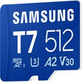 Samsung T7 microSDXC 512 Go, Carte mémoire Bleu