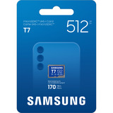 Samsung T7 microSDXC 512 Go, Carte mémoire Bleu