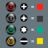 Wera 300/7 Mix 2 Jeu de tournevis Noir/Vert, 7 pièces