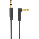 goobay AUX Audio 3.5 mm Stereo, Câble Noir, 3 mètres, 90°