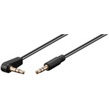 goobay AUX Audio 3.5 mm Stereo, Câble Noir, 3 mètres, 90°