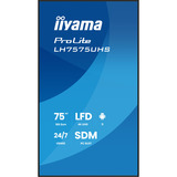 iiyama iiya 75 L LH7575UHS-B2AG 60Hz 4K IPS, Affichage public Noir (Mat)