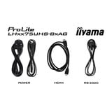 iiyama iiya 75 L LH7575UHS-B2AG 60Hz 4K IPS, Affichage public Noir (Mat)