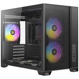 Antec FLUX M boîtier mini tower Noir | 1x USB-A | 1x USB-C | Window