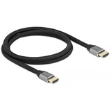 DeLOCK HDMI à très haut débit, Câble Gris, 1 mètre, 8K 60Hz, 48 Gbps