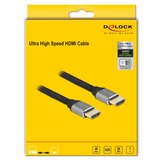 DeLOCK HDMI à très haut débit, Câble Gris, 1 mètre, 8K 60Hz, 48 Gbps