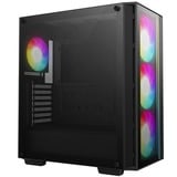 DeepCool  boîtier midi tower Noir | 1x USB-A | 1x USB-C | RGB | Verre Trempé