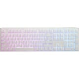 Ducky One 3 Classic White, clavier gaming Blanc/Argent, Layout BE, Cherry MX RGB Blue, LED RGB, ABS