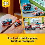 LEGO Creator 3-en-1 - Le camion remorque avec hélicoptère, Jouets de construction 31146
