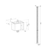 Neomounts ADS06-132BL, Guide-câble Noir
