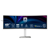 Philips 48.8" Moniteur UltraWide incurvé Noir/argent, 1x DisplayPort, 2x HDMI, 1x USB-C, 2x USB-A, 1x RJ-45