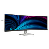 Philips 48.8" Moniteur UltraWide incurvé Noir/argent, 1x DisplayPort, 2x HDMI, 1x USB-C, 2x USB-A, 1x RJ-45