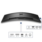 Philips 48.8" Moniteur UltraWide incurvé Noir/argent, 1x DisplayPort, 2x HDMI, 1x USB-C, 2x USB-A, 1x RJ-45