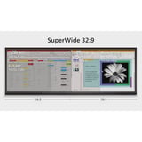 Philips 48.8" Moniteur UltraWide incurvé Noir/argent, 1x DisplayPort, 2x HDMI, 1x USB-C, 2x USB-A, 1x RJ-45