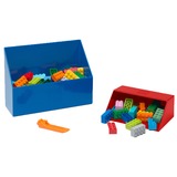 Room Copenhagen Ensemble LEGO Brick Scooper 2 pièces, Boîte de rangement Rouge/Bleu