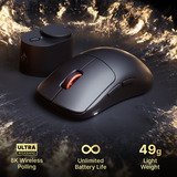 SteelSeries Sensei Pro Mini, Souris gaming Noir, 100 - 42 000 DPI, 8K, UWB / 6 GHz