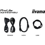 iiyama ProLite X2493HSU-B1 23.8" Moniteur  Noir (Mat), 60,5 cm (23.8"), 1920 x 1080 pixels, Full HD, LED, Noir