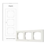 Aqara Cadre pour switches H2 EU 3 groupes, Diaphragme Blanc