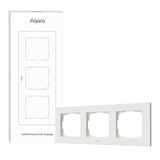 Aqara Cadre pour switches H2 EU 3 groupes, Finition Blanc