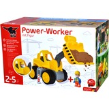 BIG Power Worker - Shovel avec figure, Jeu véhicule Jaune/gris
