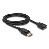 DeLOCK DisplayPort 1.2, Câble d'extension Noir, 2 mètres, 4K 60 Hz