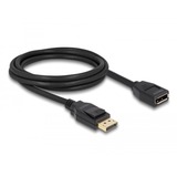 DeLOCK USB-C > DisplayPort C, Câble d'extension Noir, 2 mètres, 4K 60Hz