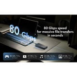 ICY BOX Boîtier SSD M.2 NVMe IB-1980M-80G, Boîtier disque dur Noir