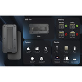 ICY BOX Boîtier SSD M.2 NVMe IB-1980M-80G, Boîtier disque dur Noir