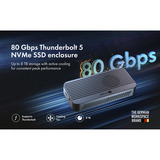 ICY BOX IB-1980M-80G, Boîtier disque dur Noir