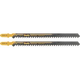 KWB Lames de scie sauteuse, Travail du bois, HCS T-shank, Extra long, Grossier, Lame de scie 2 pièces