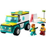 LEGO City - L’ambulance de secours et le snowboardeur, Jouets de construction 60403