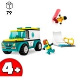 LEGO City - L’ambulance de secours et le snowboardeur, Jouets de construction 60403