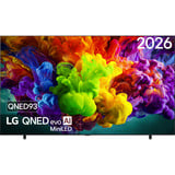 LG QNED evo AI 115" 4K Ultra HD TV Noir, 4x HDMI, 2x USB, Optique, Bluetooth, LAN, WLAN, CI+, HDR10, Dolby Vision