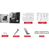 MSI B760M GAMING PLUS WIFI carte mère socket 1700 Noir/Argent, RAID, 2.5 Gb-LAN, WLAN 6E, BT, Sound, µATX