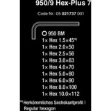 Wera 950/9 Hex-Plus 7, 05021737001, Tournevis Noir