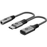 goobay USB-C > USB-C + 3.5 mm jack, Adaptateur 
