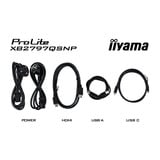 iiyama ProLite XB2797QSNP-B1 27" Moniteur Noir, 1x DisplayPort, 1x HDMI, 3x USB-C, 2x USB-A, 1x RJ-45
