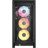Corsair FRAME 4000D LCD RS ARGB boîtier midi tower Noir | 3x USB-C | RGB | Verre Trempé