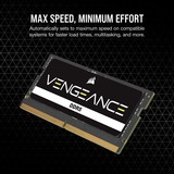 Corsair Vengeance 32 Go DDR5-5600 (1x 32 Go) mémoire PC portable Noir, CMSX32GX5M1A5600C48, SO-DIMM