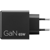 Lenovo 65W Dual USB-C GaN chargeur Noir, 2x USB-C, Power Delivery
