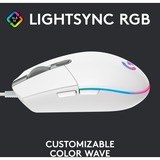 Logitech G203 LIGHTSYNC, Souris gaming Blanc, 8000 dpi