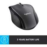Logitech M705, Souris Argent/Noir, 1000 dpi, Vente au détail