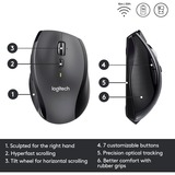 Logitech M705, Souris Argent/Noir, 1000 dpi, Vente au détail
