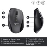 Logitech Wireless Mouse M705, Souris Argent/Noir, 1000 dpi, Vente au détail