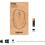 Logitech Wireless Mouse M705, Souris Argent/Noir, 1000 dpi, Vente au détail