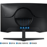 Samsung Odyssey G5 G55C 27" Moniteur gaming incurvé Noir, 1x DisplayPort, 1x HDMI, 165 Hz