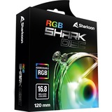 Sharkoon SHARK Disc RGB Fan, Ventilateur de boîtier Transparent